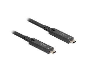 Cable USB-C óptico activo DeLOCK 84256 8 m USB 3.2 Gen 2 10 Gbit/s Negro
