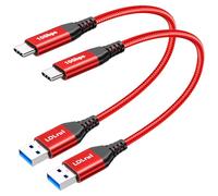Cable USB C para Android Auto de 10 Gbps de 6 pulgadas/0.5 pies, 3.1 A USB C 3.1 Gen2, cable de transferencia de datos, tipo C CarPlay, carga rápida para iPhone 16 15 Pro/Pro Max/Plus, Samsung T7