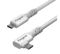Cable USB C para Macbook Pro: Fasgear SuperSpeed 20Gbps USB 3.2 Gen 2x2 Cable trenzado tipo C de carga rápida de 100 W, salida de video 4K Thunderbolt 3 compatible con i-Pad, Galaxy(1,8m, Blanco)