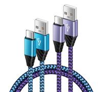 Cable USB C para teléfono móvil, [0,9 M+1,8 M] tipo C, cable de carga rápida, cable de datos para Samsung Galaxy S25/S24 Ultra/S23 FE/S22/S21/S20/A14/A15/A16/A17/A22/A34/A35/A36/A54 5G/A55/A55/A55/A54