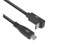 Cable USB-C Roline 0,5 m 10 Gbps 4K 60 Hz en ángulo 60 W negro