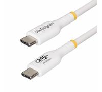 StarTech Cable de carga USB-C para portátil – PD 240W EPR, USB-IF, TPE M/M – 1 m Blanco