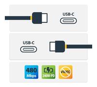 Cable USB-C StarTech USB2EPR2M 240W 2 m PD EPR USB-IF Negro