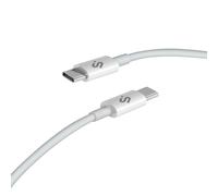 Cable USB-C Subblim PLUS 100W 1m Carga Rápida PD3.0 QC3.0 E-Marker Transferencia 480Mbps Blanco