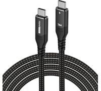Cable USB C Thunderbolt 4 40 Gbps, carga rápida 100 W USB 4 cable de datos, 8 K @ 60 Hz, cable USB C a USB C para MacBook, Dock, PSSD, iPhone 16, ordenador portátil, Android Auto, eGPU, 1 m