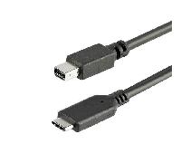 StarTech.com Cable de 1m USB-C a Mini DisplayPort - 4K 60Hz - Negro - Adaptador USB 3.1 Tipo C a mDP (CDP2MDPMM1MB)