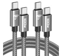 Cable USB C USB C 2M 2Pack Cable Cargador Carga Rápida Usbc 100W 5A Hilo Cargador Carga Nylon Cable Type C to Type C para iPhone 17 15 16 Pro Max/Plus iPad Pro/Air Samsung S25 S26