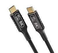 cable usb-c usb-c Compatible con Thunderbolt 4 y Thunderbolt 3 cable corto 0.3 m,usb4 data transfer 40Gbps,240W carga rapida,tipo c HD 8K@60Hz/4K@144Hz video Aplicable a Monitor,Hub,SSD,Dock,Display.
