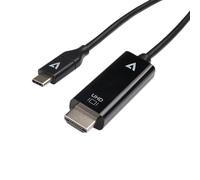 Cable USB-C V7 V7UCHDMI-1M 1 m 4K HDMI negros transfer 21.6 Gbps Plug and Play