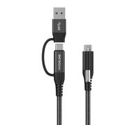 Cable USB-C - VIVOLINK - PROUSBCMM1.5ADP - 1,5m - Negro - Dos en uno