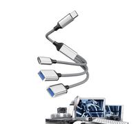 Cable USB, cable divisor USB 1 en 3 | Extender Hub | Cable divisor USB de 1 pie 1 en 3 salidas para coche, portátil, PC, teclado de ordenador, unidad flash