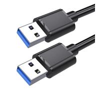 Cable USB, cable USB de disco duro | Cable macho a macho de cámara | Cable de cable USB 3.0 de 3 pies cables macho a macho de doble extremo para legiones de portátil para disco duro