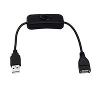 Cable USB de 30 cm con interruptor de encendido/apagado extensión de cable basculante para USB lámpara ventilador línea de alimentación adaptador durable de alta calidad Durabilidad