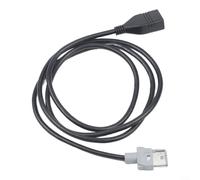 Cable USB de 4 pines para reproductor de CD Alpine Head Unit - Adaptador de cable USB auxiliar para decodificación de MP3 - Cable negro de 100 cm