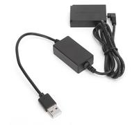 Cable USB de 55,5 V, fuente de alimentación móvil, acoplador de CC LPE12, batería ficticia compatible con Canon M M2 M10 M50 M100