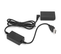 Cable USB de 55,5 V, fuente de alimentación móvil, acoplador de CC LPE17, batería ficticia compatible con Canon M3, M5 y M6.