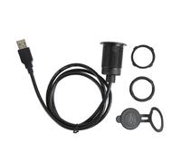 Cable USB de montaje empotrado para panel, doble USB 2.0, extensión para salpicadero, resistente al agua, para coche, barco, motocicleta, adaptador