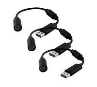 Cable USB de repuesto para Xbox 360, con cable, banda de rock y Guitar Hero, color negro (paquete de 3)