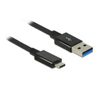 Cable USB DeLOCK 1 m USB 3.2 Gen 2 Type-C a Type-A Negro