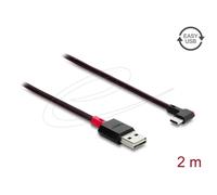 Cable USB DeLOCK 81547 2 m USB A a USB C USB 2.0 Rojo Negro
