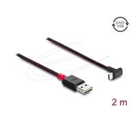 Cable USB DeLOCK 81551 2 m USB A a USB C USB 2.0 Rojo Negro