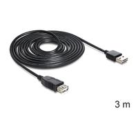 Cable USB Delock EASY-USB 2.0-A 3m Negro