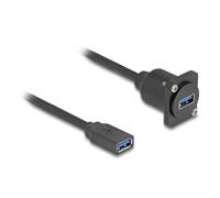 Cable USB Delock Tipo-D Hembra a Hembra 5 Gbps 20 cm Negro
