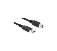 DeLock cable USB 3.0 Type-A male to USB 3.0 Type-B connector, 5.0 m, black