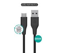 Cable USB eSTUFF ES605180-BULK 1 m USB C a USB A 2.0 Negro Carga Rápida