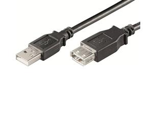 Cable USB Ewent EC1011 1m USB A Macho a USB A Hembra Negro