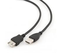 Cable USB Gembird CC-USB2-AMAF-10 Alargador 3 m chapado en oro negro