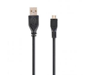 Cable USB Gembird CC-USB2-AMBM-0.3M USB 2.0 A a Micro USB 0,3 m chapado en oro negro