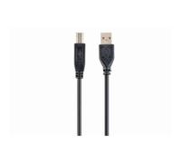 Cable USB Gembird CC-USB2-AMBM-15 A/B 4,5m chapado oro alta velocidad negro