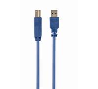 Cable USB Gembird CCP-USB3-AMBM-10 A-B 3 m Contactos chapados en oro Azul