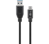 Cable USB Goobay 67890 USB-A a USB-C 1 m 5 Gbit/s Negro