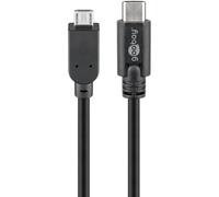 Cable USB Goobay 67992 0,6 m Micro-USB B a USB tipo C Negro