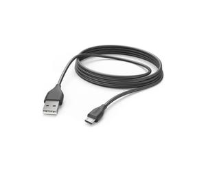 Cable USB - HAMA - Micro-USB - 3 m - Carga rápida - Negro
