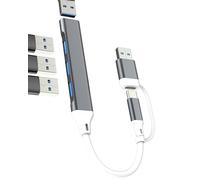 Cable USB Hub OTG adaptador divisor USB C para iPhone 17, 16, 15 Pro Max, para Apple y iPad, compatible con Samsung Port 3.0, multipuerto, estación de acoplamiento para computadora, lector de tarjetas