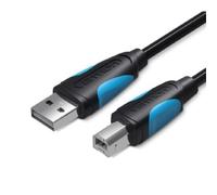 Cable USB 2.0 Impresora Vention VAS-A16-B800/ USB Tipo-B Macho - USB Macho/ 480Mbps/ 8m/ Negro