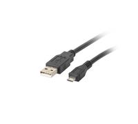 CABLE USB LANBERG 2.0 MACHO/MICRO USB MACHO 0.3M NEGRO
