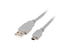 Cable usb lanberg 2.0 macho - mini usb macho 1.8m gris