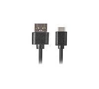 Cable USB LANBERG 2.0 Macho/USB C Macho 0.5M Negro