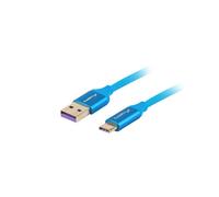 CABLE USB LANBERG 2.0 MACHO/USB C MACHO 5A 1M AZUL