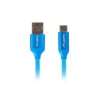 Lanberg - CA-USBO-22CU-0005-BL cable USB 0,5 m USB 2.0 USB A USB C Azul