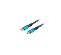 CABLE USB-C 4.0 LANBERG MACHO/MACHO 0.5M 100W 8K 30HZ NEGRO/AZUL