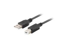 Cable USB-A macho a USB-B macho 2.0 de 1 m color negro de Lanberg CA-USBA-15CU-0010-BK