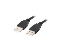 Lanberg Cable USB CA-USBA-20CU-0010-BK USB 2.0 1 m Macho a macho Negro alta velocidad