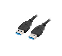 Cable USB Lanberg CA-USBA-30CU-0010-BK 1m USB A a USB A 3.2 Gen 1 5 Gbit/s Negro