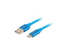 Cable USB Lanberg CA-USBO-22CU-0010-BL USB-C a USB-A 1m Azul 0,48Gbit/s USB 2.0