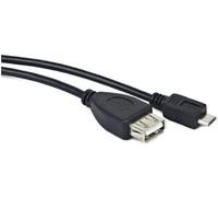 Cable USB LANBERG Micro M A USSB-A F 2.0 OTG Negro 15CM OEM